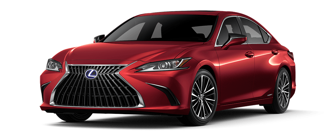 Exterior of the Lexus ES 300h Luxury shown in Matador Red Mica. | Sheehy Lexus of Annapolis in Annapolis MD