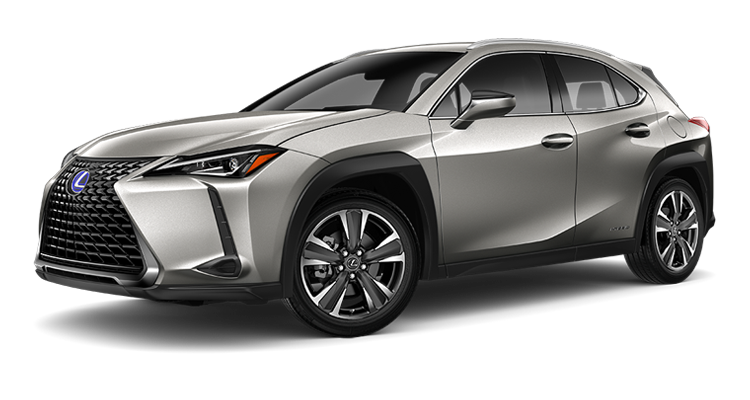 Exterior of the Lexus UX Hybrid shown in Atomic Silver. | Sheehy Lexus of Annapolis in Annapolis MD