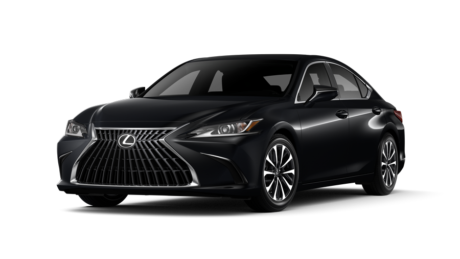 Exterior of the Lexus ES 250 AWD shown in Obsidian.